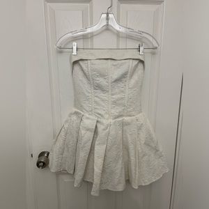 white floral dress mini cocktail party prom